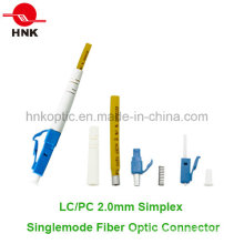 LC PC 2.0mm Simplex Singlemode Fiber Optic Connector